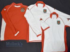 2002-04 Wales International Home and Away Football Shirts all Kappa, features a home long sleeve