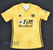 2019 Wolverhampton Wanders Wolves Shirt by Adidas size M, short sleeve, back is numbered No18 and