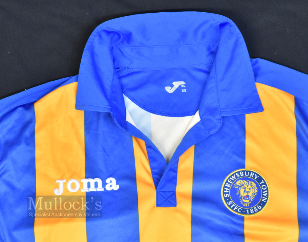 20011/13 Shrewsbury Town Home Football Shirt Joma, Greenhous, blue and amber, size XL, long sleeve - Image 2 of 2