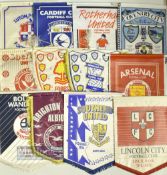 Assorted Football Pennants features Nottingham Forest, Brighton & Hove Albion, Bolton Wanderers,