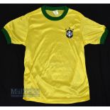 1980s/90s Brazil International Home Football Shirt Umbro, in yellow, size 38/40, short sleeve