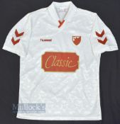 1991/92 Red Star Belgrade Away Football Shirt Hummel/Classic, in white, size M, short sleeve