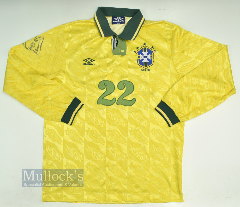 Circa 1991-1993 Brazil International Home match worn football