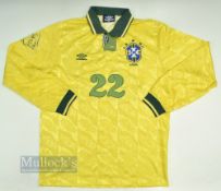 Circa 1991-1993 Brazil International Home match worn football