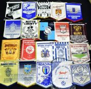 Assorted Football Pennants features Peterborough Utd, Wycombe Wanderers, Brentford, Birmingham City,