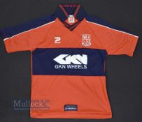 Circa 2000s Telford United Away Football Shirt Patrick/GKN, red and blue, size 36, short sleeve