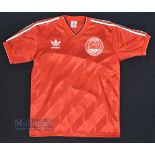1986/87 Aberdeen FC Home Football Shirt Adidas, in red, size large, short sleeve