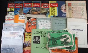 A collection of mixed ephemera, magazines paperwork, to include sheet music, flying review magazine,