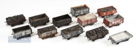 12x O Gauge Fine Scale Railway Models Coal Wagons, to include private owners' wagons Charles Ward,