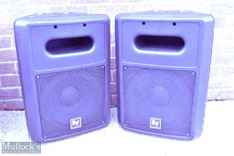 Electronic Voice Sb120 Disco Speakers serial no 942420752 8ohms, 400 Watts, height 58cm, width 42cm,