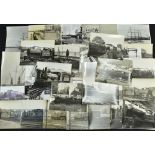 38x large Railway and Shipping related photographs a few are press photos, others have notes to
