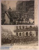 India & Punjab - Victory Parade of Indian Soldiers original antique WWI postcard showing Indian