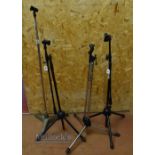 4x Microphone Stands - 2x Profel, SoundLab and one other vintage stand with heavy base