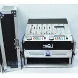 Stanton RM-80 Professional Stereo Mixer coupled with Stanton S-650 Dual CD player laid in a