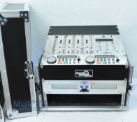 Stanton RM-80 Professional Stereo Mixer coupled with Stanton S-650 Dual CD player laid in a