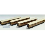 Rake of 4x LNER Teak 1st, O Gauge Kenard Fine-scale Model Railway Carriages/Coach, well-built kit