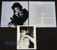 Autograph - Madonna black and white print signed 'Love Madonna' centrally displayed with surrounding
