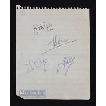 U2 Bono, The Edge, Larry, Adam Signed Paper Irish Rock Band Signatures, an aged piece of paper