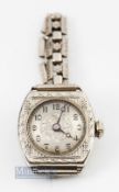 Blancpain Ladies Watch with 18k Gold Filled Case with pattern silver finish dial, movement marked