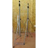 Power Drive Extendable Stands with braces, for speakers or lights, in aluminium construction, closed