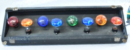 Set of Vintage Disco Lights affixed into hard case, features 8x bulbs, with power lead (no plug),