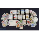 Large collection of Kensitas Silk Flowers Cigarette Cards mixed sizes of cards and loose ones in