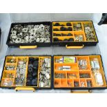 2x Raaco plastic tool accessory cases each fitted with 4x pull out drawers with handles, locking