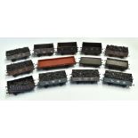 12x O Gauge Fine-Scale Model Railway Coal Wagons and Flat Wagons, a good collection of LMS/ SR kit