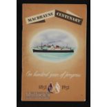 Macbrayne Royal Mail Shipping Centenary 1851-1951 Booklet 42-page booklet with photographs and