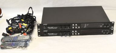 2x Pulse DVD50 Karaoke DVD Players both with remotes and boxes, with power cords etc. From a