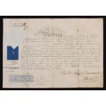 Queen Victoria Autograph - On Royal Regiment of Artillery Commission 1857 - Appointing Henry