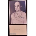 WWII James 'Jimmy' Doolittle (1896-1993) Autograph Page American World War II veteran and leader