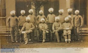 India & Punjab - Sikhs at Brighton WWI vintage antique postcard showing a Sikhs soldiers