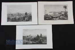 India - Steel Engravings of Delhi and Bombay c1860s - depicts varying views, general condition