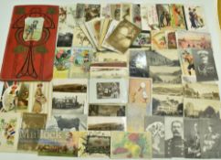160+ Postcards Collection, with an album and loose cards, to include topographical postcards -
