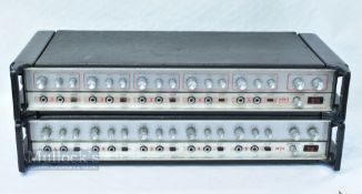 Vintage HH Electronic mixing stackable two piece in metal construction, with two heavy duty