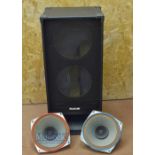 Large SoundLab Speaker casing height 99cm, width 45cm, depth 39cm together with 2x loose Richard