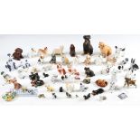 Collection of Dog and Animal Ornament Figures made of ceramic and resin, the Beswick dog in this lot