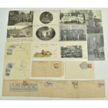 Boer War, WWI & WWII Military Postcards Envelopes, 4x posted Boer War postcards with censor and army