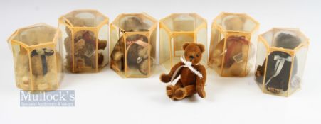 6x Merrythought Jointed Limited Edition Micro attic Teddy Bears to include Brandy 528 of 1000,
