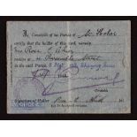 World War II - Identity Card Issued in Jersey During German Occupation 1942 -Issued to a Mrs. Rose E