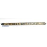 Shop Fitting Sign - Books for Collectors a wooden sign well made with inlay wood letters, with