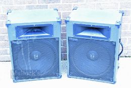 TOA Corporation Model SL150 Disco speakers 8ohms, serial 43B087080, 250W, height 60cm, width 46cm.