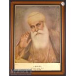 India - Sri Guru Nanak Dev Jr Print - early print from the painting drawn by Sobha Singh the most