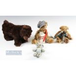 4x Merrythought Jointed Teddy Bears to include real all about it bear limited edition No.159 of