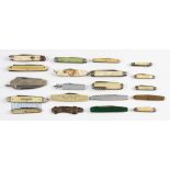 20x Assorted Pen and Fruit Knives of various styles and makers