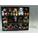 Set of 15 Harrods Knightsbridge Christmas Bears 1986-2000 soft toys the bears are in good condition.