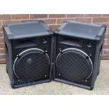 Unnamed Large DJ Speakers with handle height 62, width 47cm, two handles, little signs of use.