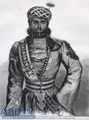 India And Punjab - Meer Heidayut Ali, Rissaldar (Native Captain), 1858 - an original ILN wood
