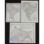 India - Antique Maps of India features Hindoostan by T Kelly c1841, example by Meyers c1895, and